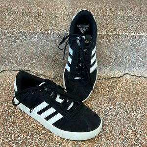 Like New - Adidas black suede sneakers gazelle